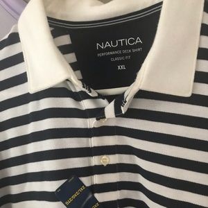 Nautica Polo style Navy and White